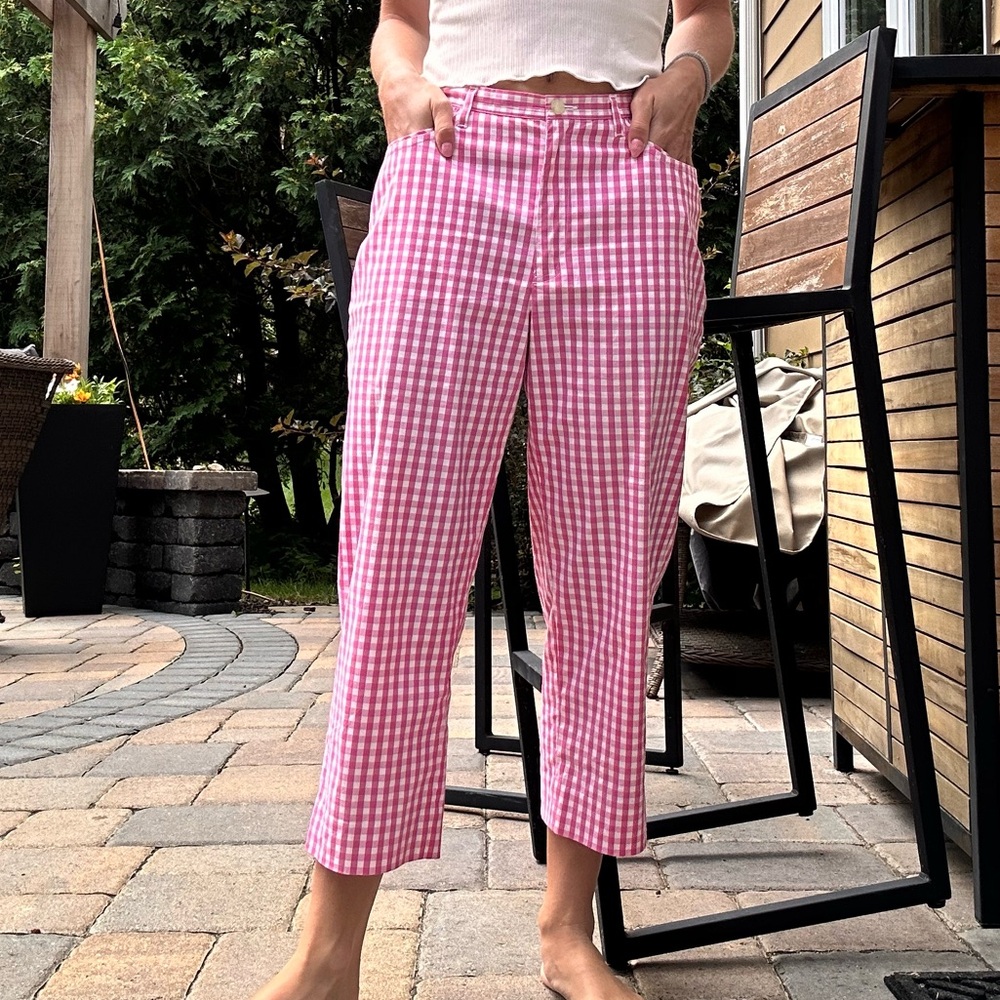 Ralph Lauren Pink Gingham Capris